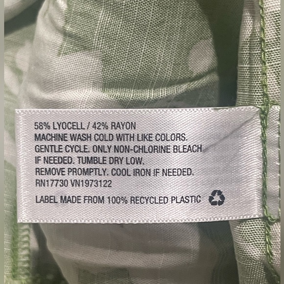 🌱🍃Ava & Viv Women Prairie Boho Green Floral Smock Maxi Dress Size X🌱🍃 - Picture 6 of 8